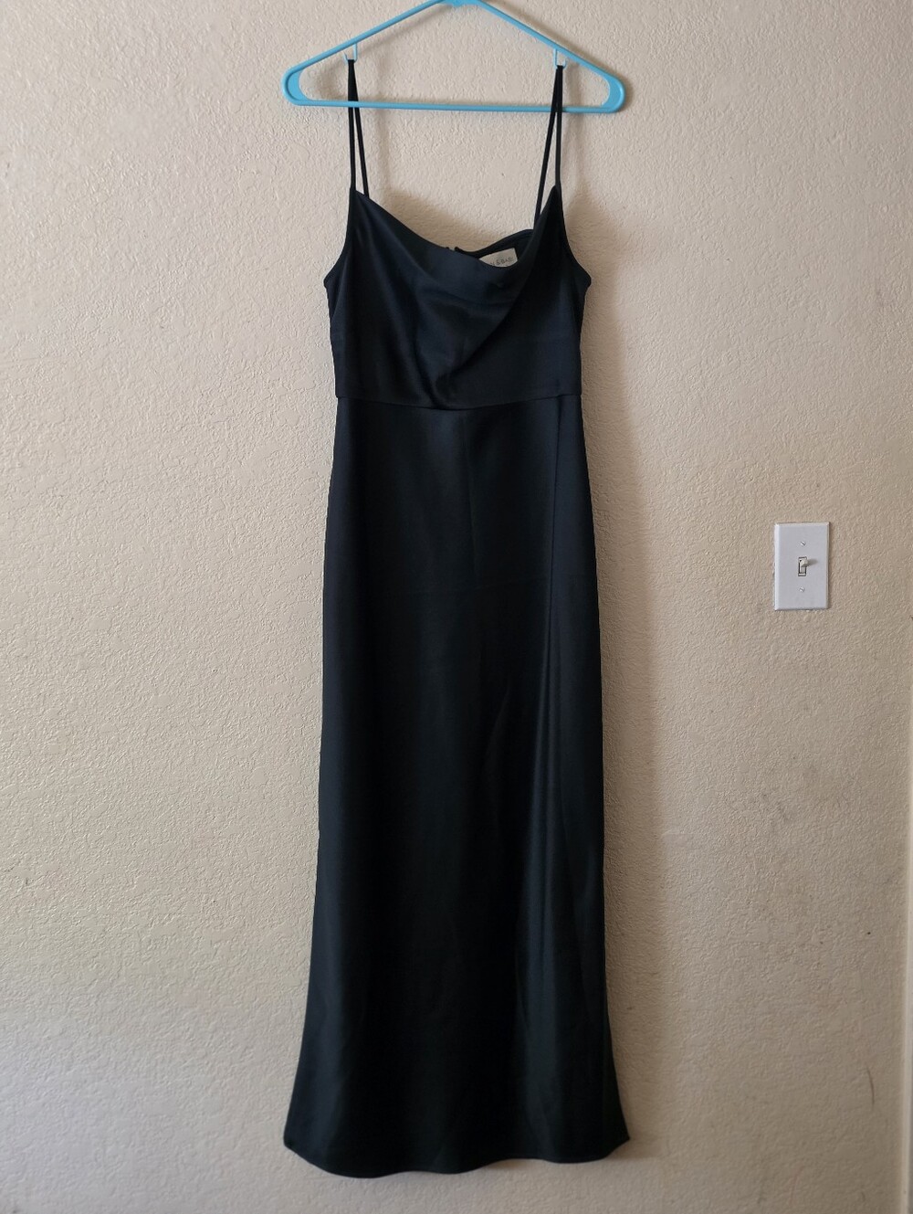 Sachin + Babi Dark Green Satin Maxi Party  Dress Size 6.